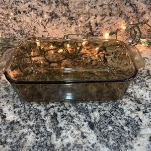 Pyrex Vintage Brown Glass Loaf Pan 1.5 Quart Bread Meatloaf